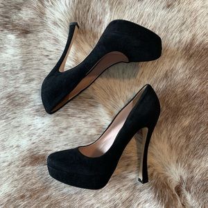Miu Miu suede platform pumps